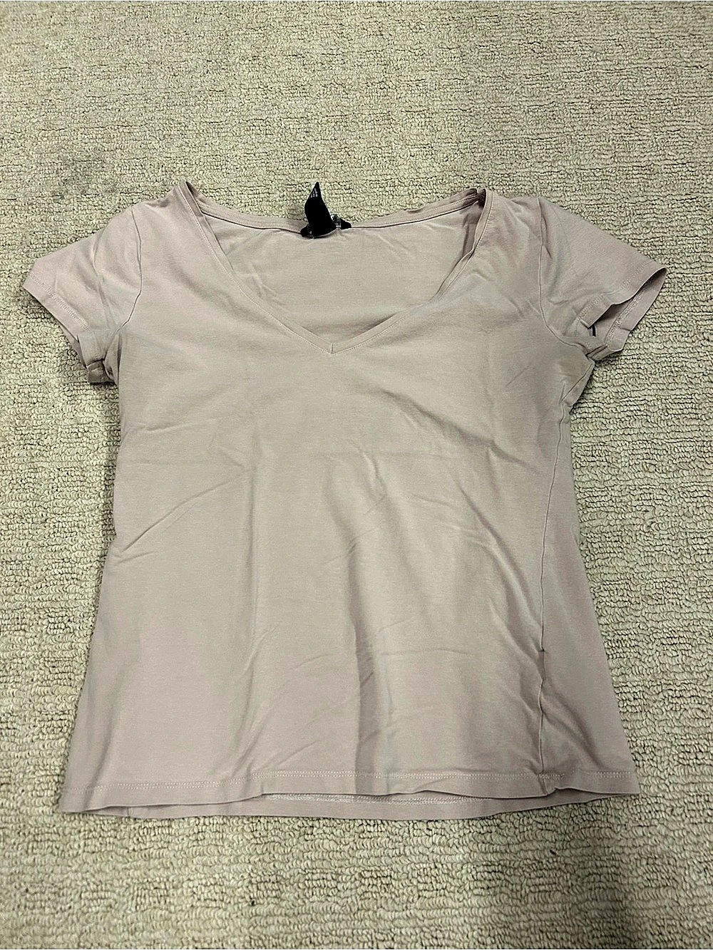 H&M Basic V-neck T-shirt Short Sleeve Pink Medium